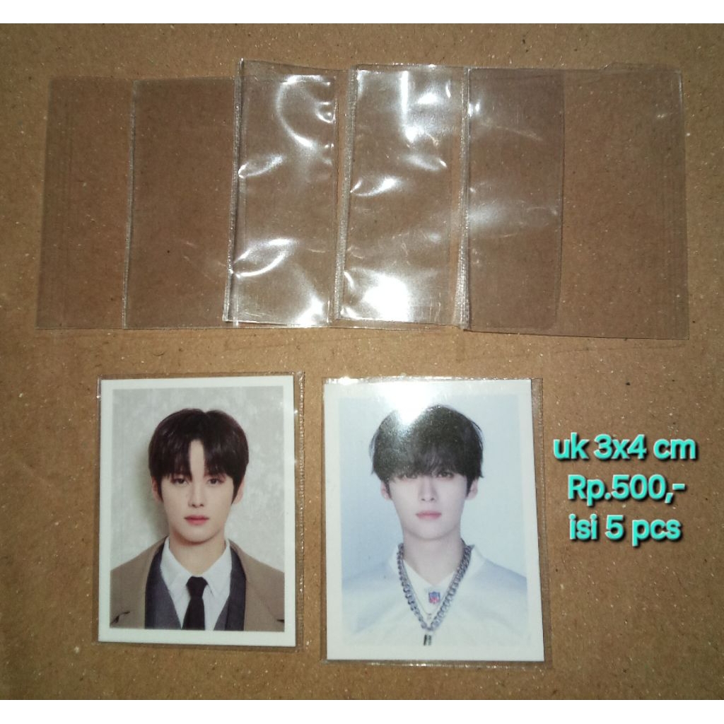 

[press manual] [open req ukuran] sleeve plastik pelindung id pict pass photo ukuran 3cmx4cm ketebalan 40 micron