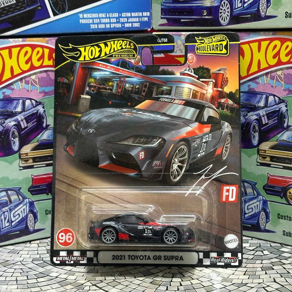 Hot Wheels Premium Boulevard 2021 Toyota Gr Supra Vehicle Black Hotwheels Premium Boulevard