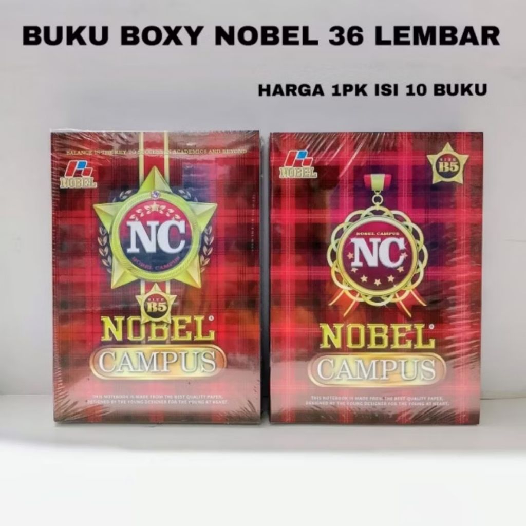 

( 10 ) BUKU TULIS CAMPUS BESAR BOXY NOBEL 36 LEMBAR HARGA 10 BUKU