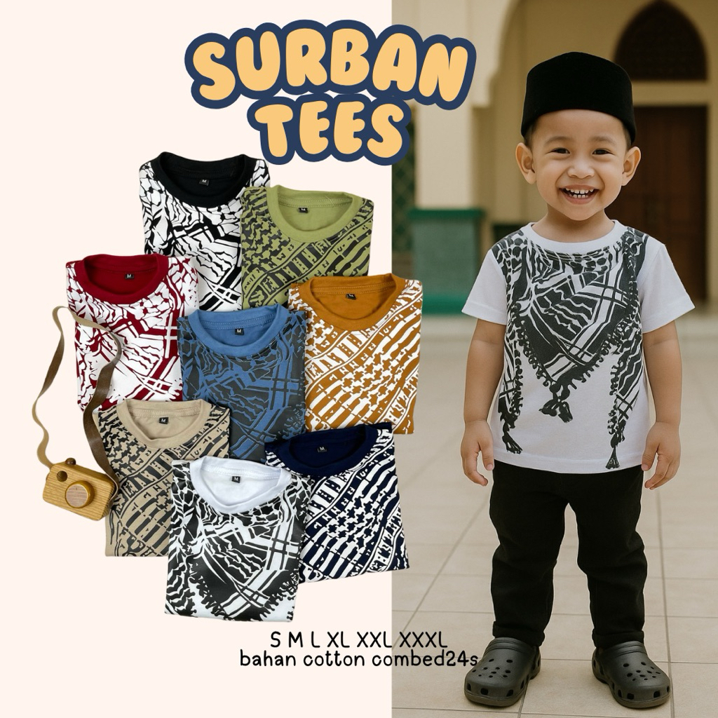 Kaos Anak 1-12 Tahun Muslim Surban Tees Pineapple Kids