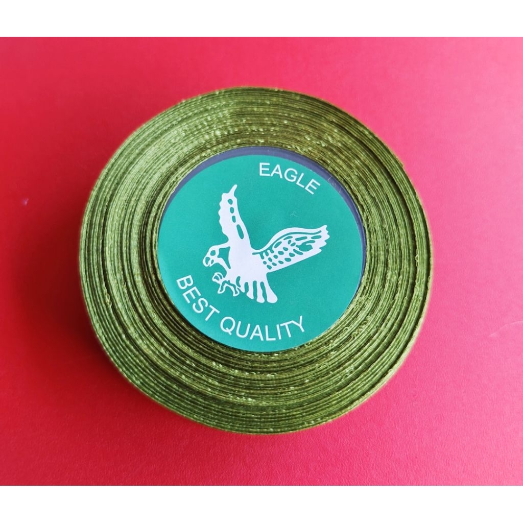 

Pita kain satin 1 inch untuk hampers warna hijau lumut