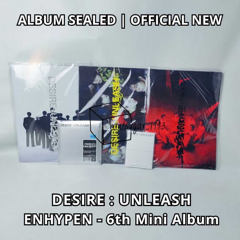 [ READY NEW OFFICIAL ] ENHYPEN - 6th Mini Album [ DESIRE : UNLEASH ] ( REGULAR ver : MAKE, MINE, YOU
