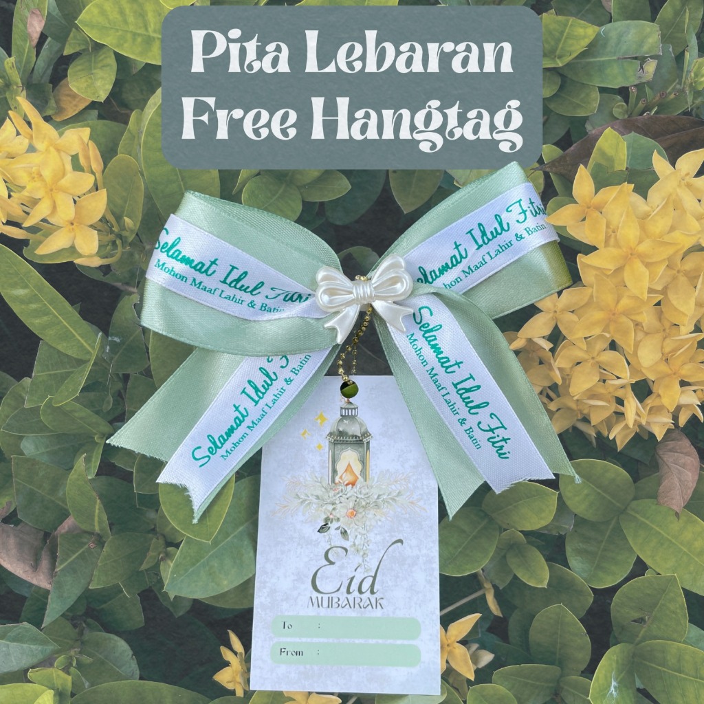 

Pita Satin Hampers Selamat Idul Fitri / Pita satin jadi siap pakai / Pita Lebaran / Pita Idul Fitri