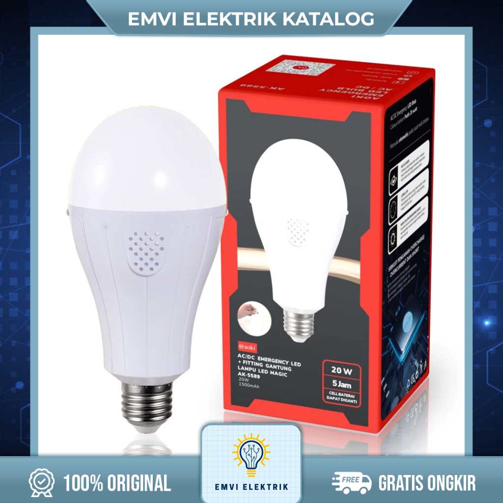 Lampu LED Emergency AOKI 20 Watt