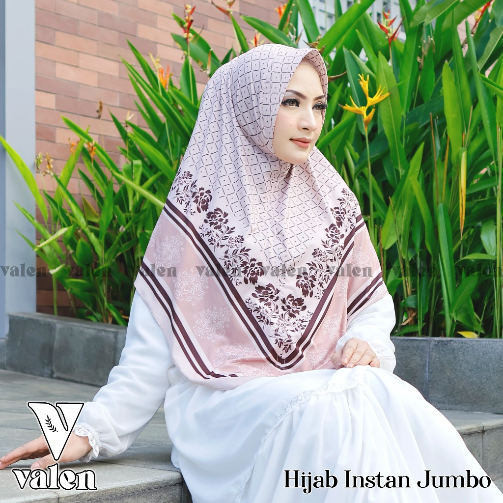 Hijab Instan Bergo L,XL,JUMBO Motif Printing Sublim