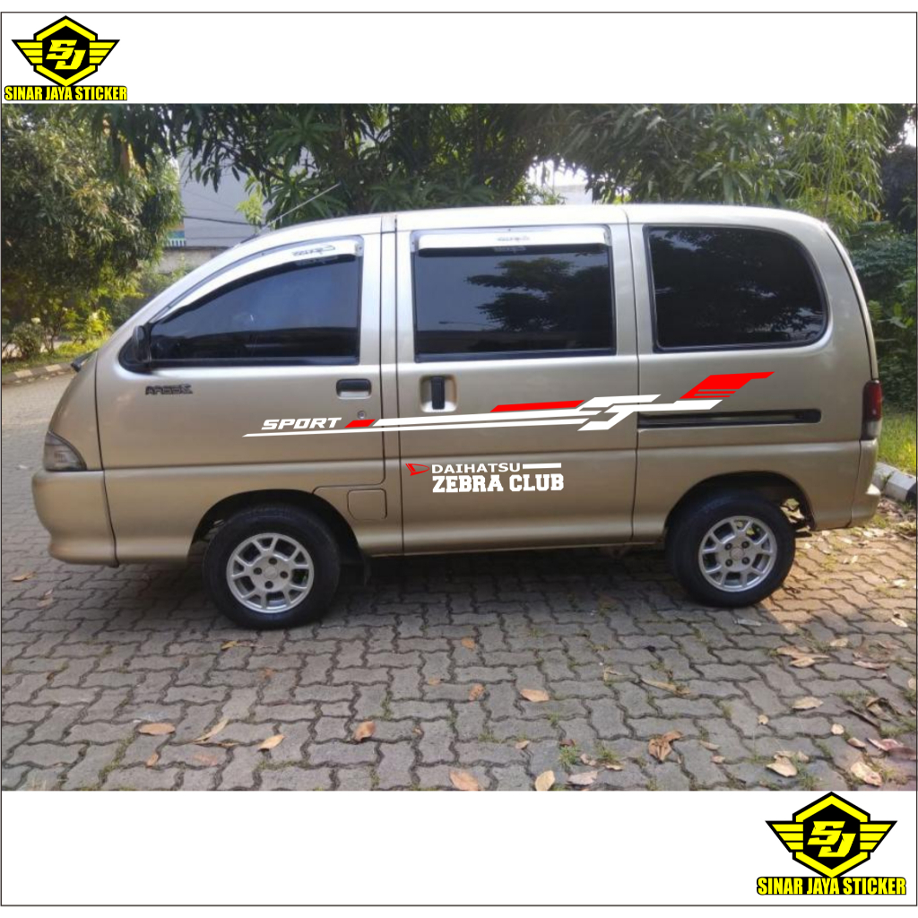 Stiker mobil daihatsu zebra espass cutting stiker sport list mobil zebra espass