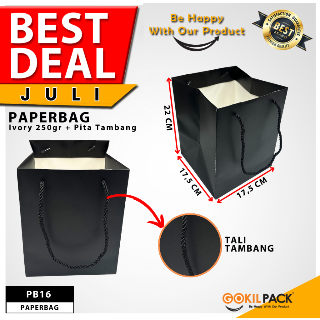 

Paper Bag Hadiah / Premium Gift Bag / Tas Kado Jinjing / PB16
