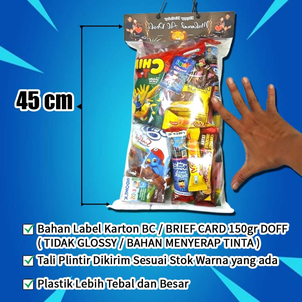 

TAS PLASTIK ULANG TAHUN 25x45 | Tas Snack UlangTahun | Tas Kado | Tas Ulang Taun / UlangTaun | Birthday Bag | Tas Souvenir