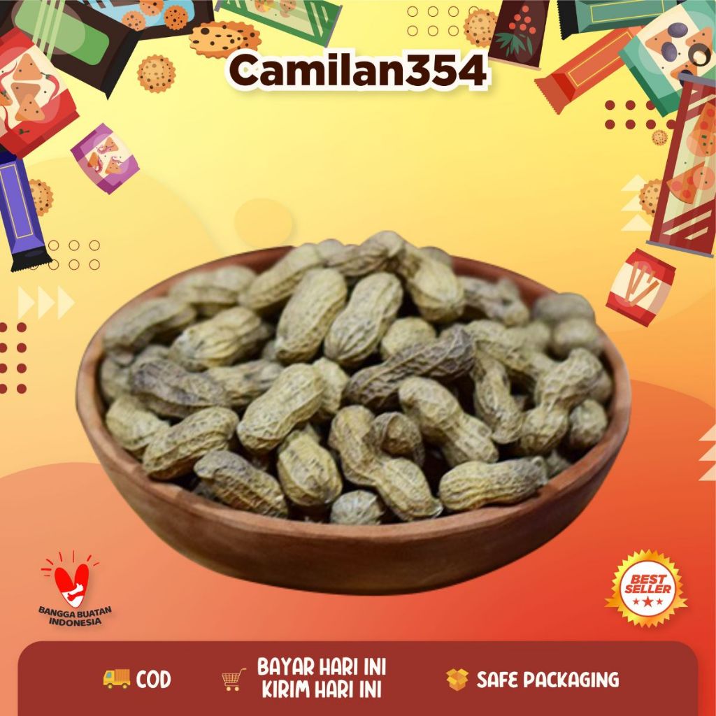

[KILOAN] Kacang Kulit Goreng Pasir - 1000gr / Kacang Sangrai Gurih Murah