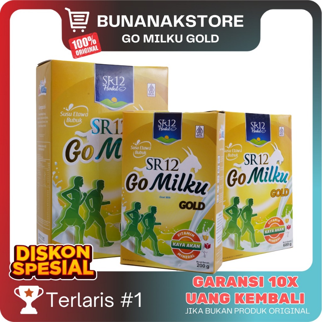 

Gomilku Gold SR12 Susu Kambing Etawa Rendah Lemak Tinggi Kalsium Bebas Gula