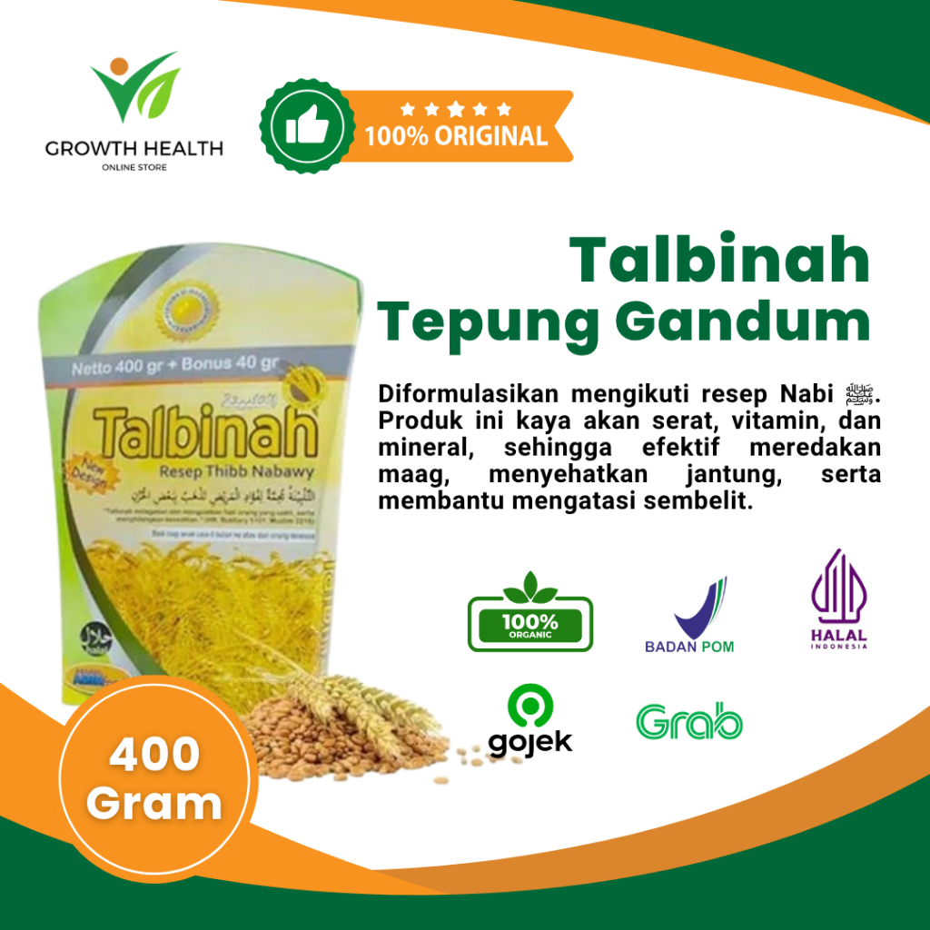 

Talbinah Tepung Gandum Makanan Untuk Sakit Maag Jantung Sembelit (Resep Nabi) 400gr