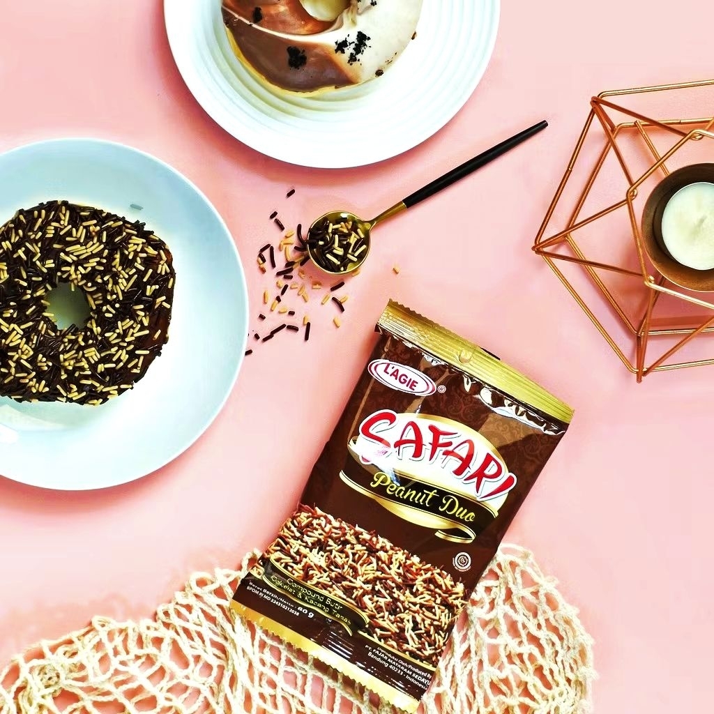 

l agie Safari Meses coklat peanut Duo 80 gram