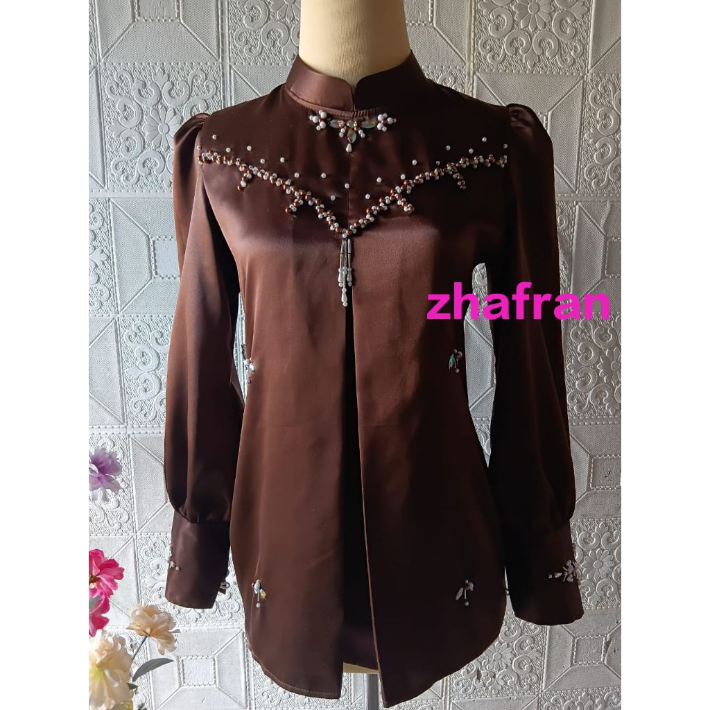 Atasan model TERBARU Zhafran fashion //atasan melayu wanita baju kurung wanita kekinian  (hanya atas