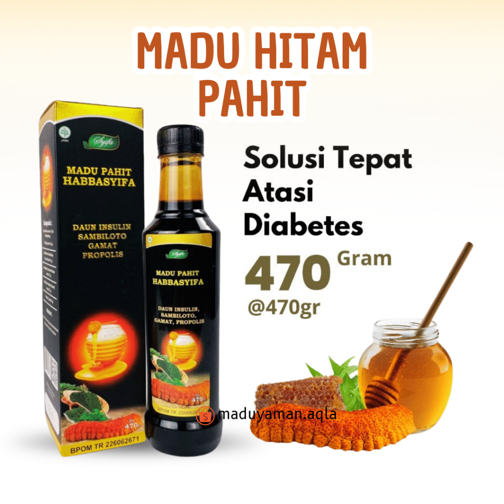 

Madu Hitam Pahit Plus Propolis Sambiloto MHP Obat Herbal Suplemen Daya Tahan Tubuh