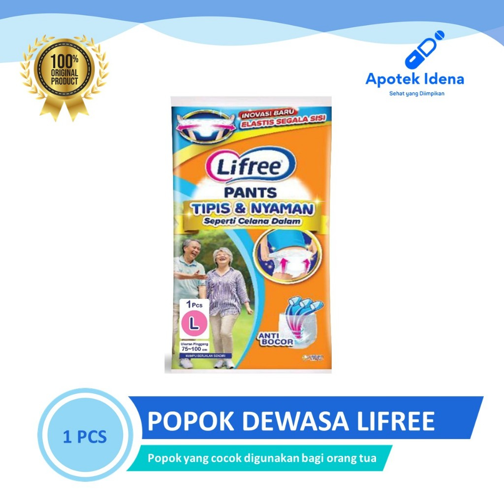 LIFREE PAMPERS L DAN XXLL 1 PCS CELANA RENCENG  POPOK DEWASA LIFEFREE - ADULTS DIAPERS PANTS