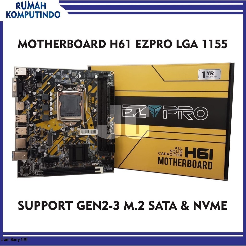 Motherboard H61 EZPRO lga 1155 support gen2 gen3