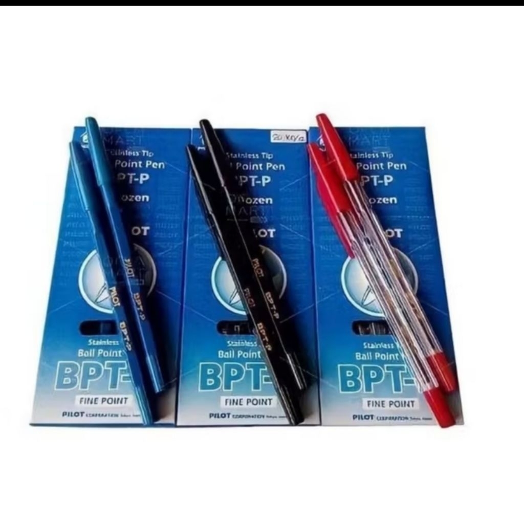 

[ 1 KOTAK ISI 12 PCS ] PULPEN PILOT BPT-P FINE POINT / PULPEN PILOT WARNA HITAM BIRU MERAH