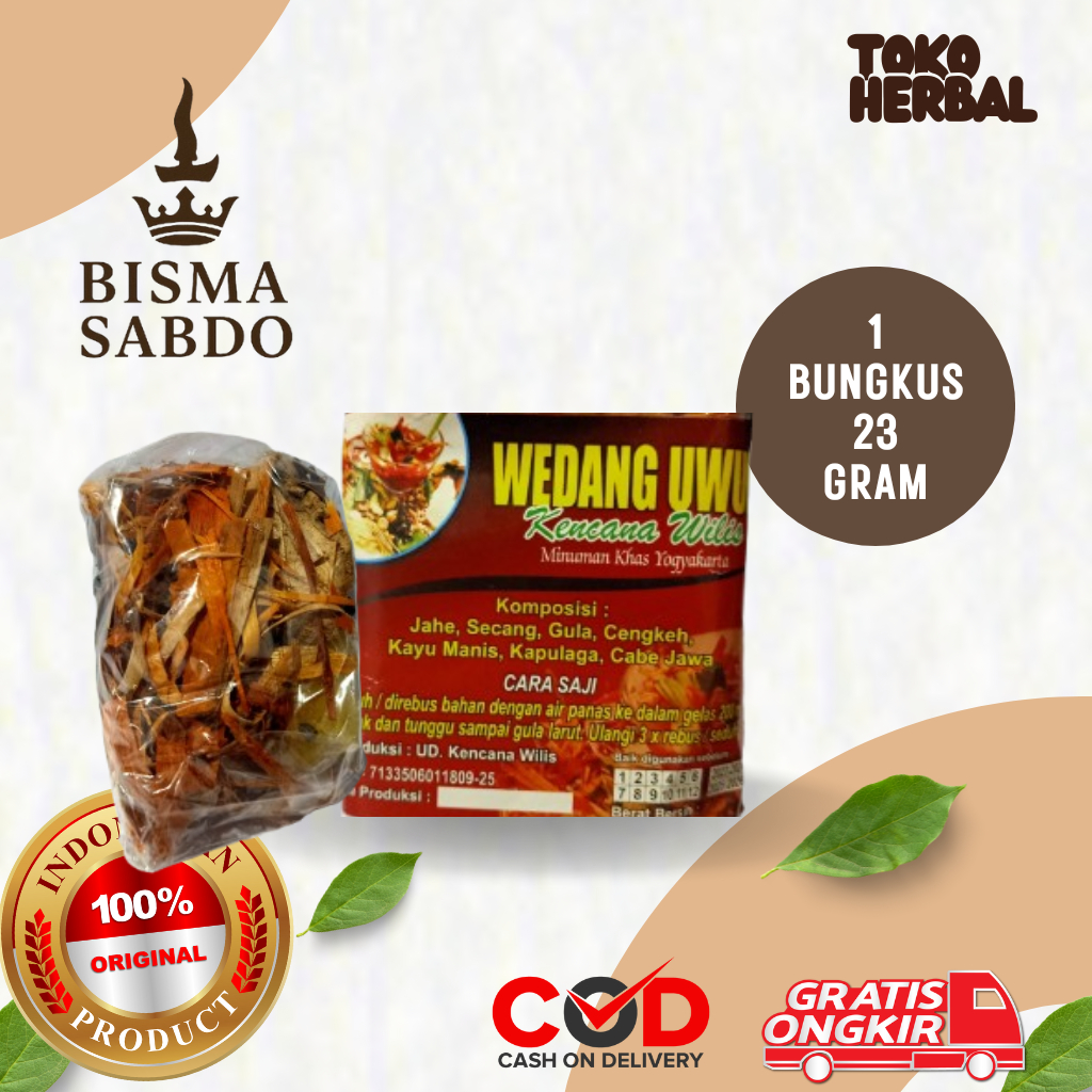

Wedang Uwuh 1 pcs Komplit Gula Batu Jahe Kapulaga Cengkeh Secang Asli Khas Jogja Solo - Bisma Sabdo