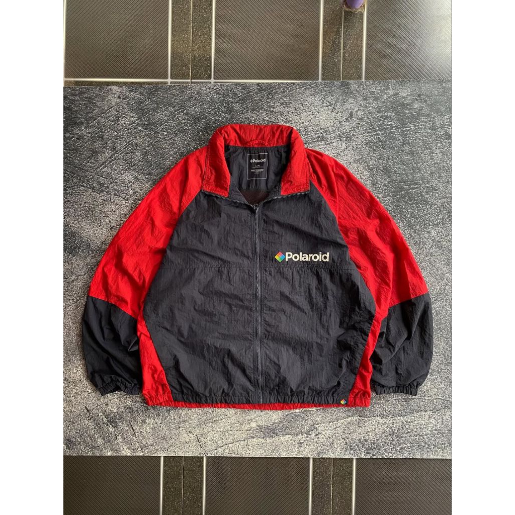 Windbreaker GU X Polaroid colourblock jacket Vintage