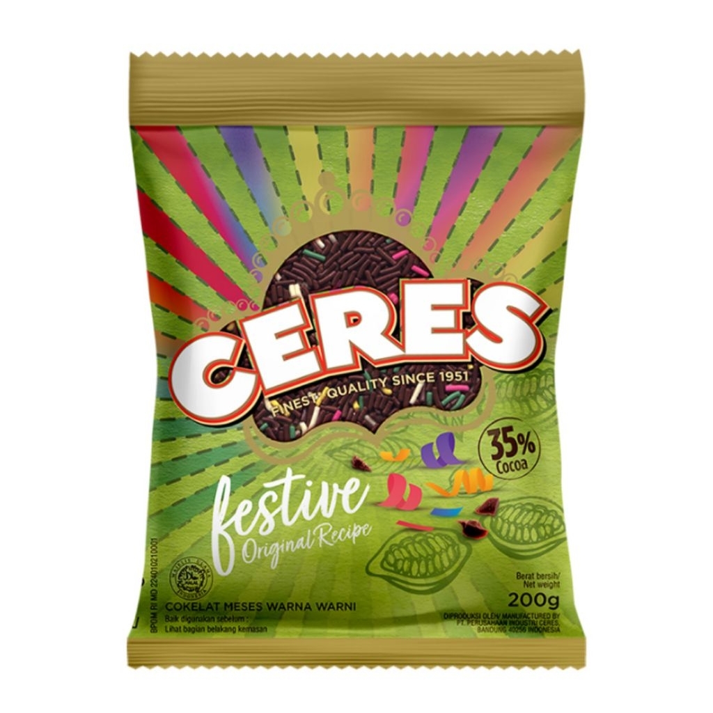 

Ceres Hagelslag Festive Cokelat Meses Warna Warni 200 g
