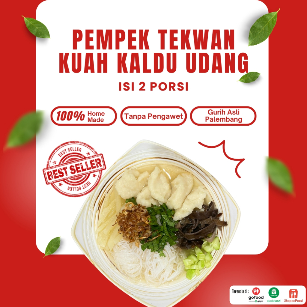 

Pempek Tekwan Kuah Kaldu Udang isi 2 Porsi | Frozen Vacuum Pack | Asli Palembang