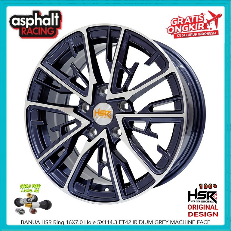 Velg Mobil Hsr Ring 16 Untuk Ertiga Xpander Rush Ertiga Hsr Banua R16 Pcd 5x114,3