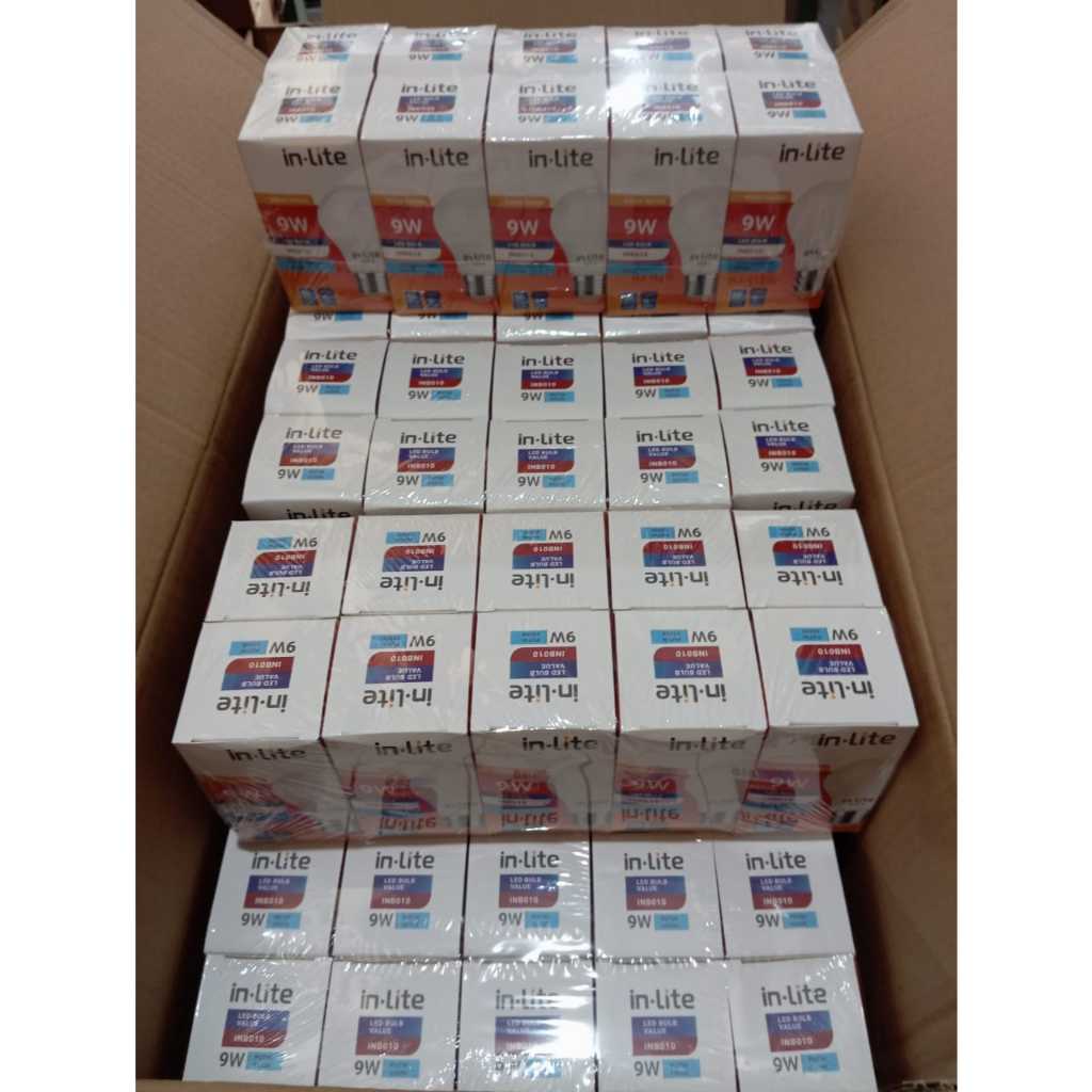 

[PAKET HEMAT 1 KARTON] Lampu INLITE LED Bulb INB010 Value Putih Kuning All Varian