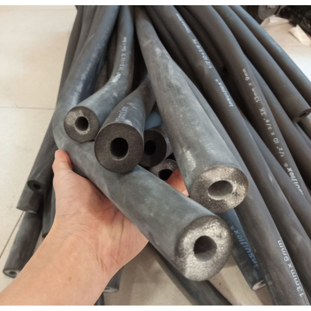 Busa Insulasi Pembungkus Pipa AC Selongsong Isolasi Pipa AC Insulation Foam Tube Tape Spon Busa Bula