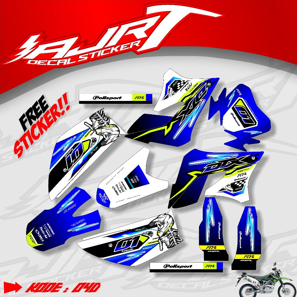 Sticker decal Klx lama/Dtracker lama Full Body - Stiker decal klx dtracker Old Kode.040