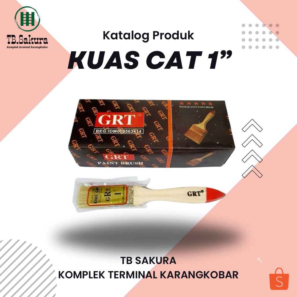 

Kuas Cat Kayu Besi Tembok GRT 1" 1 Inch Murah