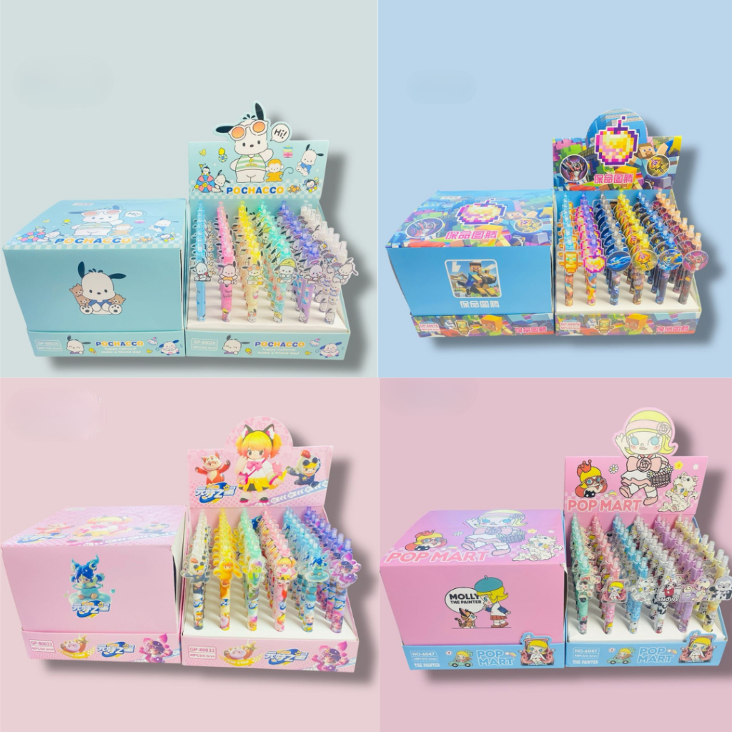 

1 Box (48 Pcs) Pulpen Gel Premium Pena Bolpoin Pulpen Cute Anak Remaja Kantor Sekolah Pulpen 0.5mm