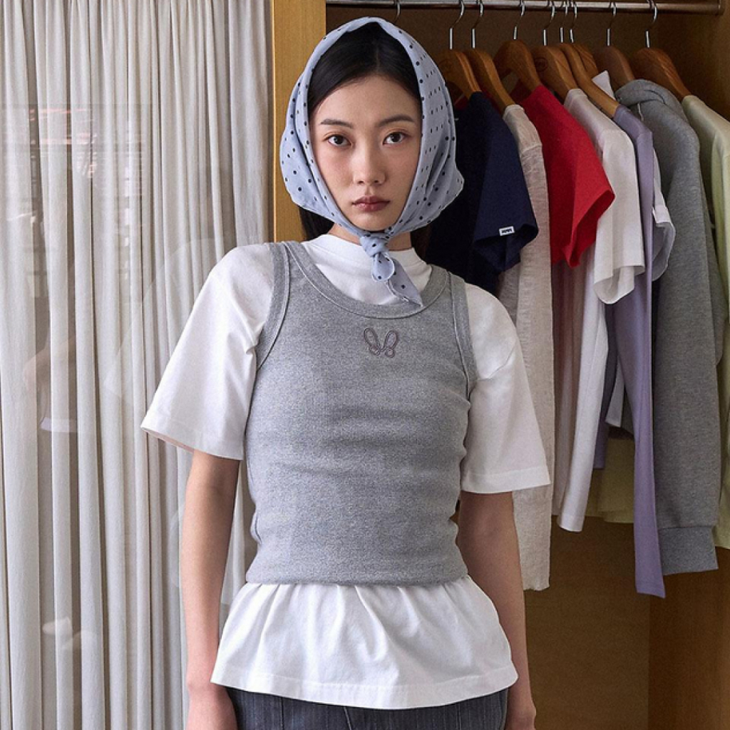 Aland - Mmw - Mmw Sleeveless Grey - Tanktop Abu-Abu Wanita