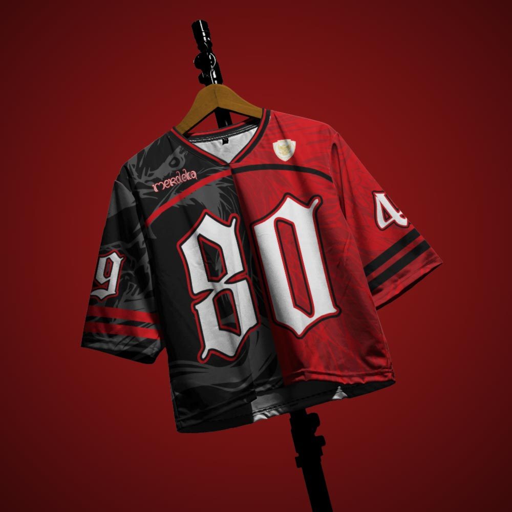 GAMEPLANE - Kaos Jersey Boxy Vintage HUT RI-80 ART 4 Oversize Unisex Custom Full Printing