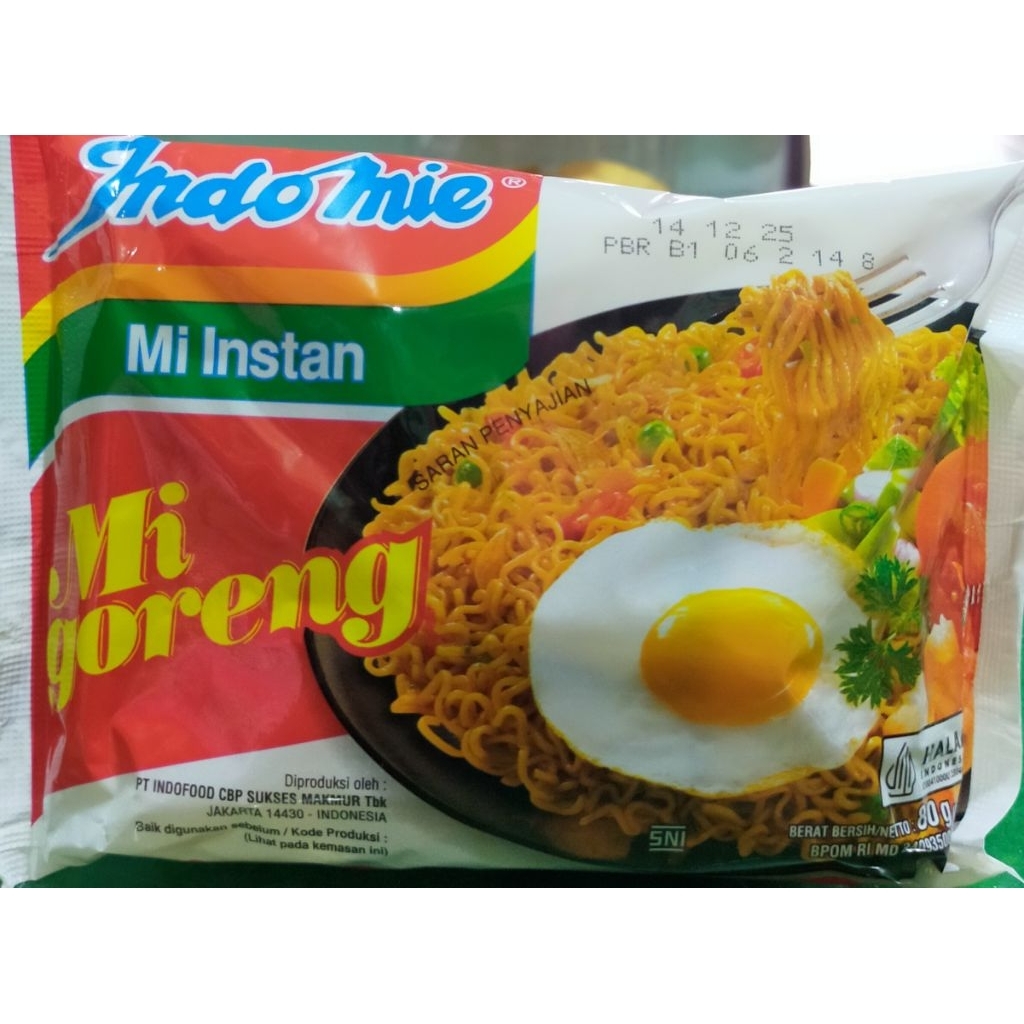 

Indomie goreng 80 gram