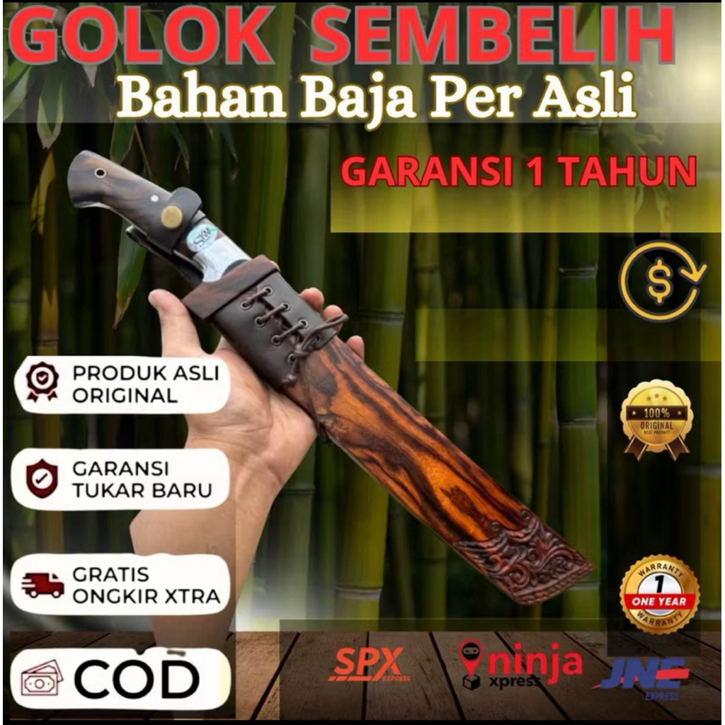Golok Kopak Rawing Ukir | Perkakas Kebun Dan Sembelih