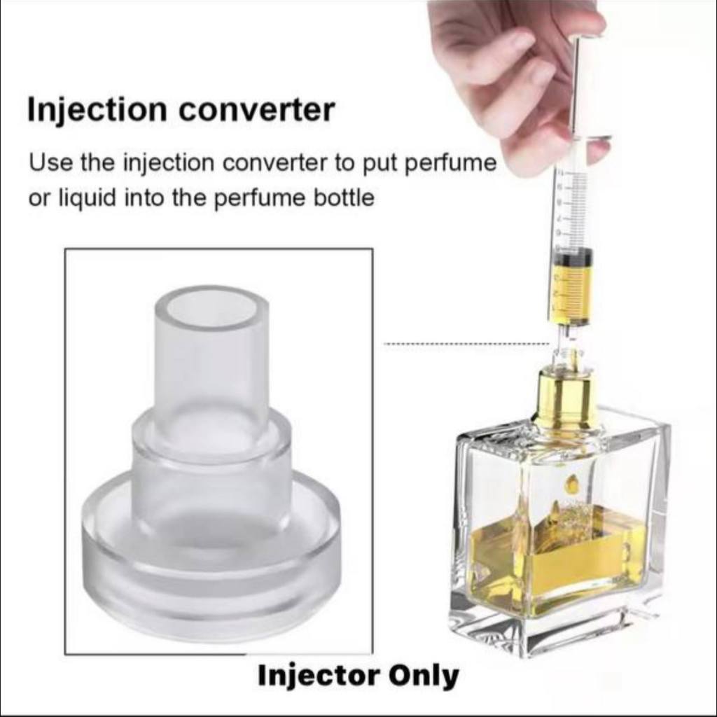 MUB injektor adaptor suntikan untuk isi ulang parfum ke botol press / original yg gak bisa di buka t