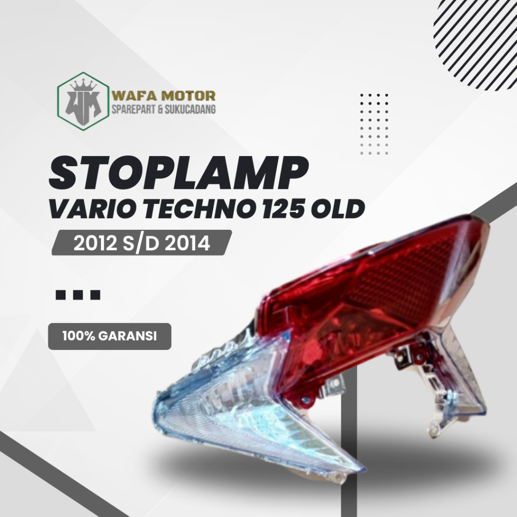 Reflektor Lampu Sein Sen Stop Rem Belakang Vario 125 Old Bohlam Kzr Costum Smoke Oren 2012-2014