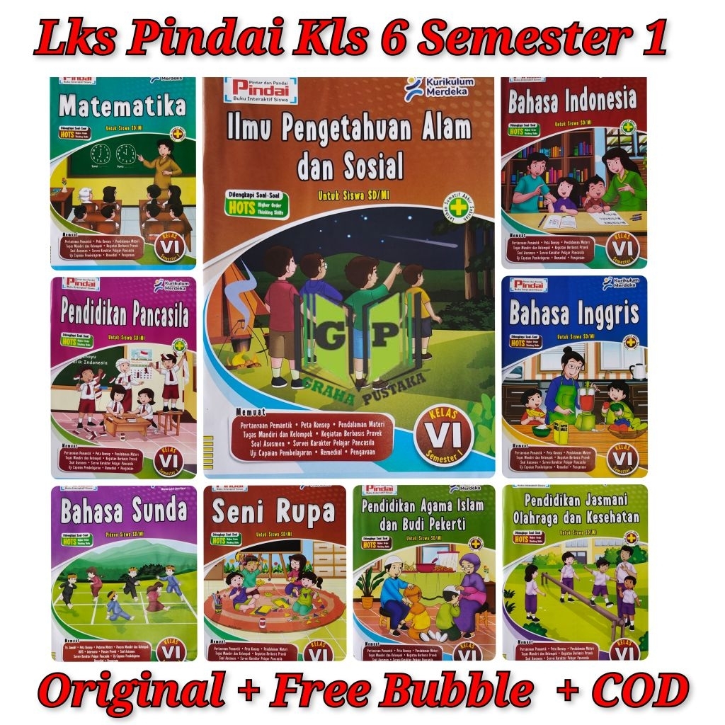[BARU] LKS Pindai Kelas 6 SD Semester 1 Kurikulum Merdeka - CV Arya Duta