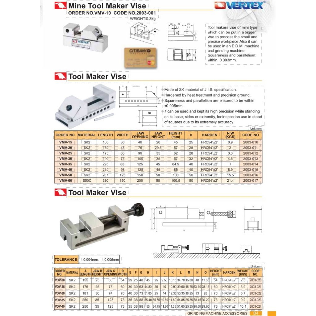 Vertex Tools Maker Vise VDV-20