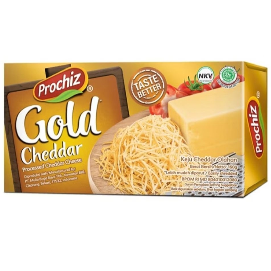 

Prochiz Gold Keju Cheddar Olahan Box 160 g