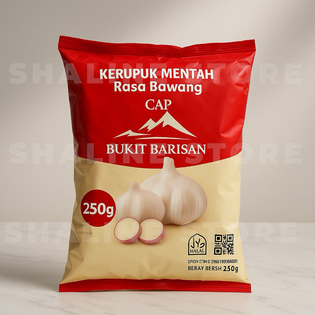 

Kerupuk Bawang Cap Bukit Barisan 250gram