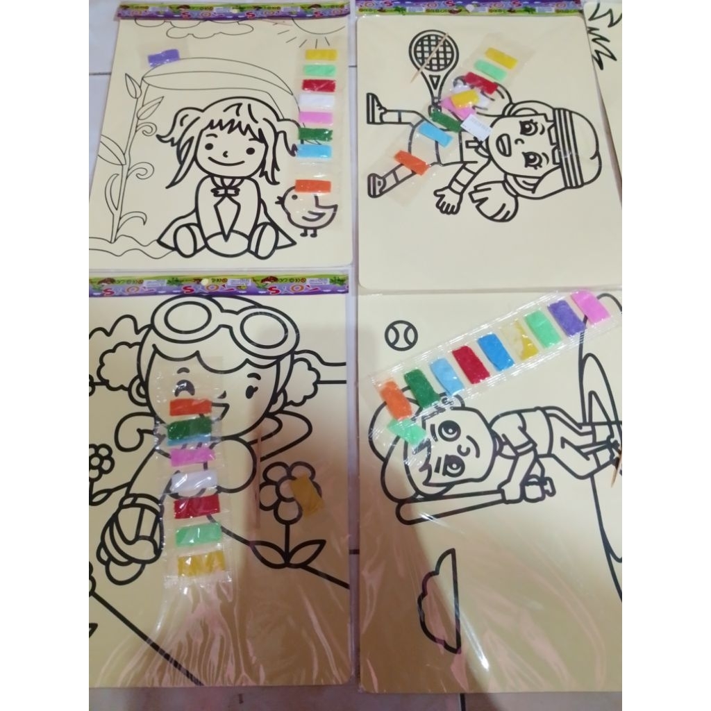 mewarnai pasir jumbo -+27 cm/gambar pasir jumbo