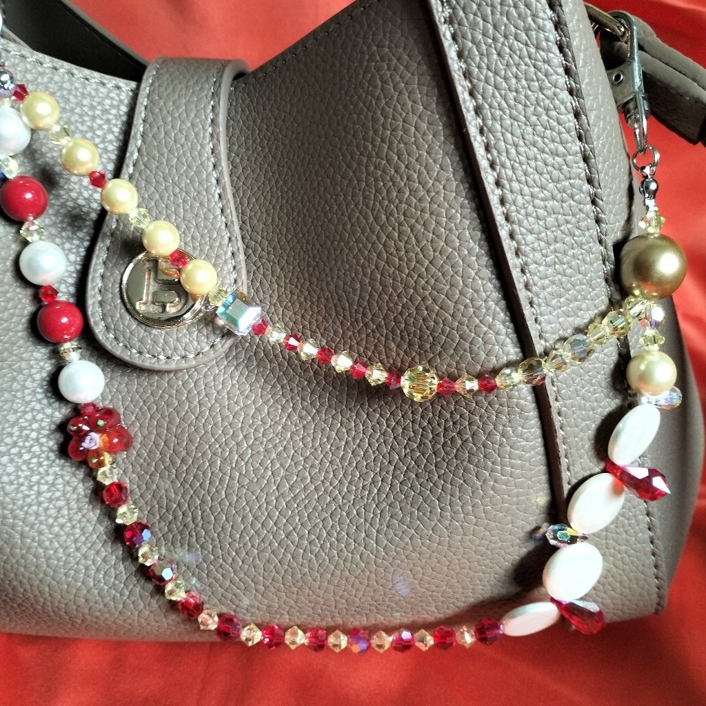 Charm Bandul Strap Gantungan Tali Hand Phone HP Kristal Swarovski