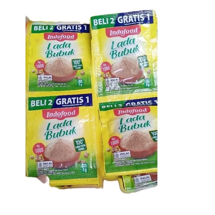 

Indofood Lada Bubuk 3g 6 pcs