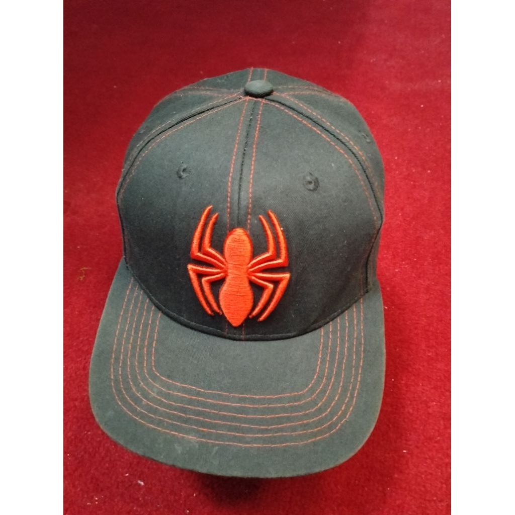 Topi Baseball Anak Marvel Spider-Man Hitam Merah Original Licensed - Snapback Adjustable