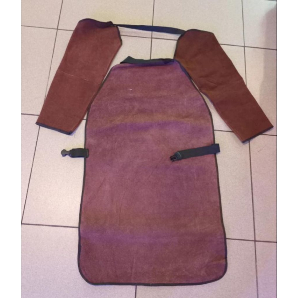 apron las kulit cokalat.apron las kulit coklat tebal