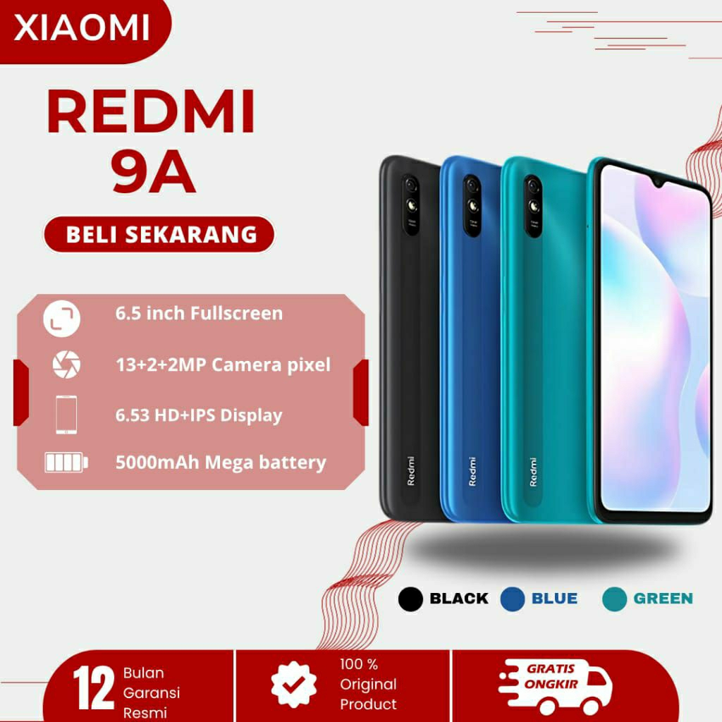 HP Xiomi Redmi 9A Ram 6 /128 Garansi 1 tahun