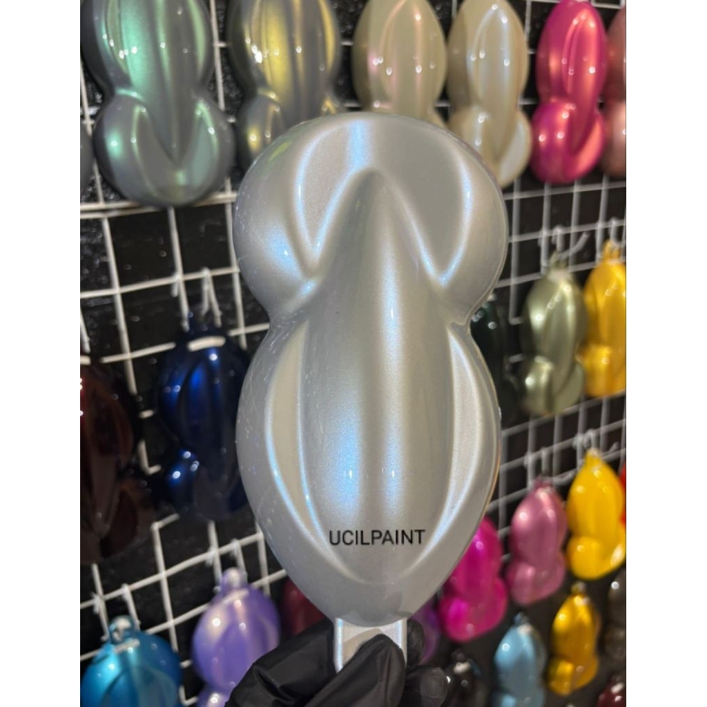 Cat Silver Metalik PU + Free Efeck Lembayung Biru PU Polyuretane