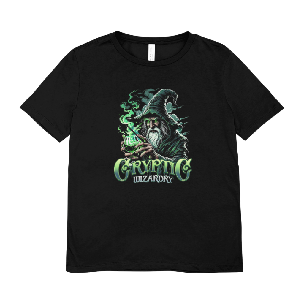 GAMMACA Tshirt Cryptic Wizard - Kaos Pria Wanita Hitam