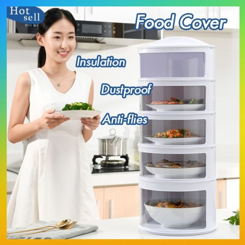 Multilayer Rak Plastik Penyimpanan Tempat Makanan / Food Storage 5 Susun / Tudung Saji 5 Susun / Tud